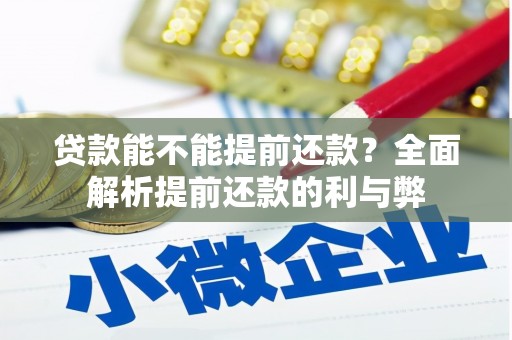 文登贷款能不能提前还款？全面解析提前还款的利与弊