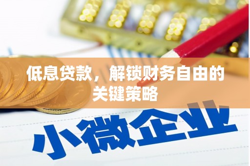 文登低息贷款，解锁财务自由的关键策略