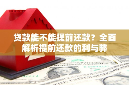 文登贷款能不能提前还款？全面解析提前还款的利与弊